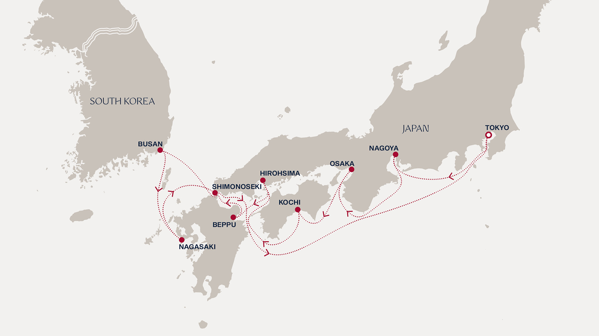 Itinerary map