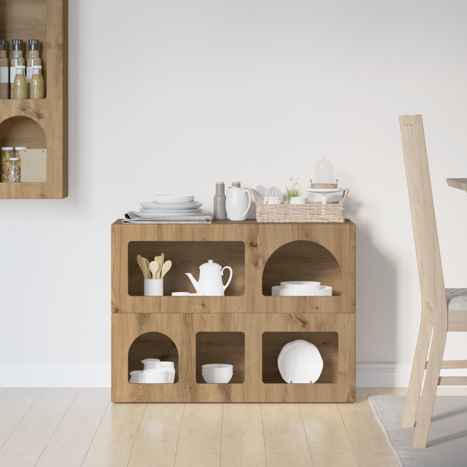 vidaXL Sideboard Artisan-Eiche 80,5 x 35 x 59 cm Holzwerkstoff – Bild 4