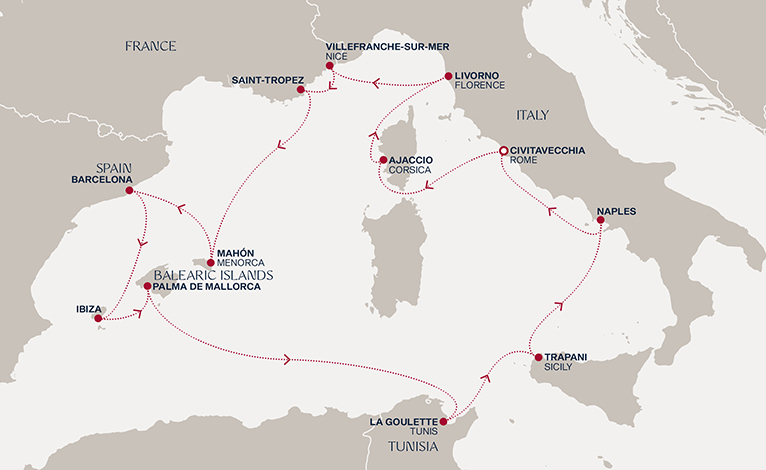 Itinerary map