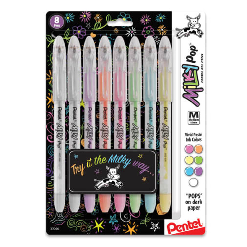 Pentel Milky Pop Pastel Gel Pen - 8 pack (assorted colors)
