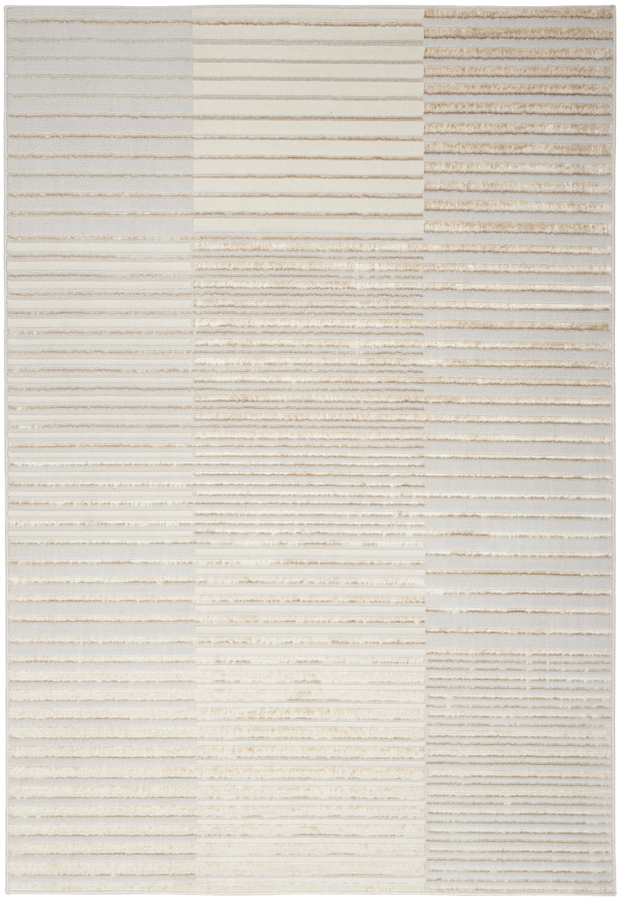 Nourison Splash 5'3" x 7'3" Beige Silver Modern Indoor Rug