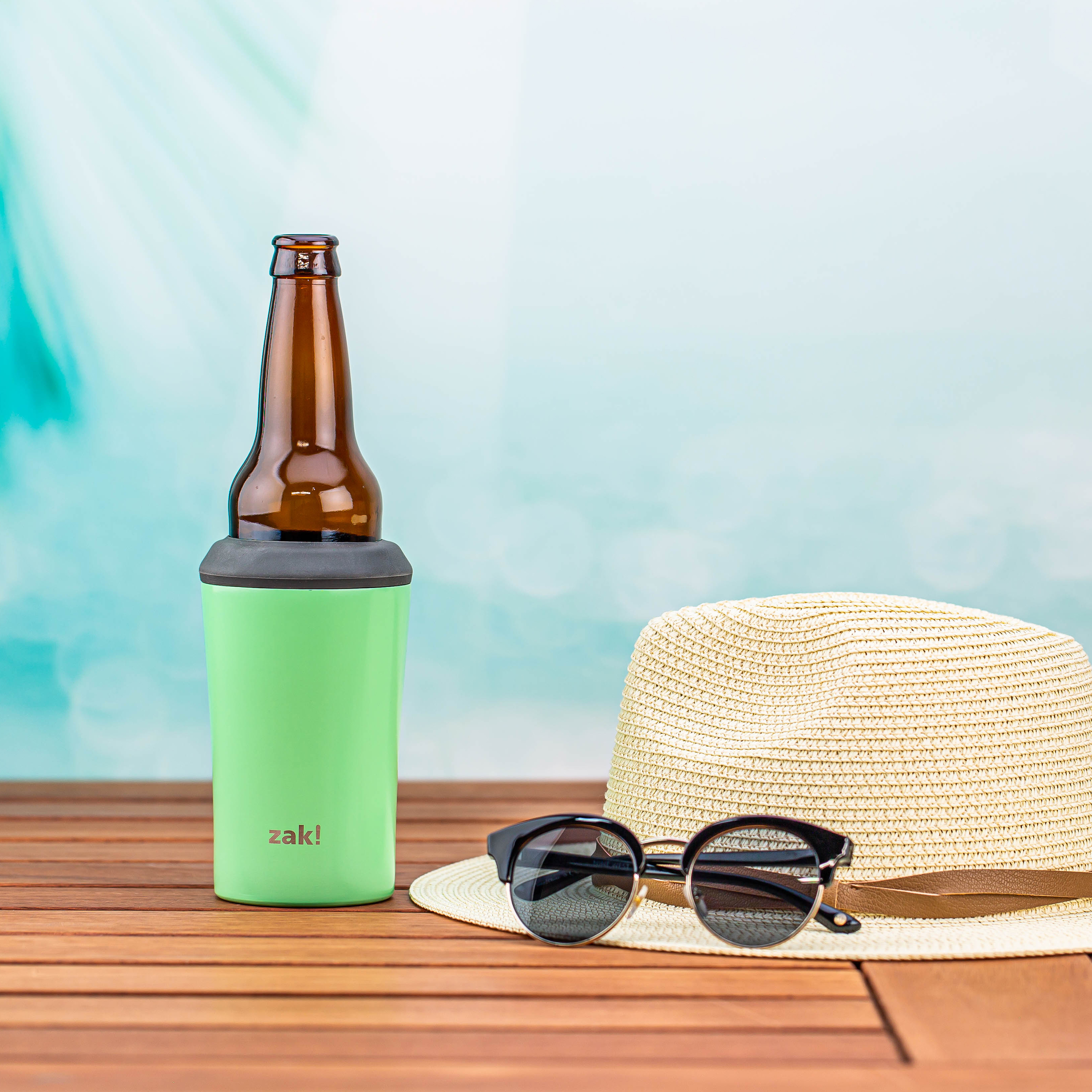 Zak Hydration 12 ounce Double Wall Stainless Steel Can and Bottle Cooler with Vacuum Insulation, Pistachio slideshow image 7 Zak Hydration 12 ounce Double Wall Stainless Steel Can and Bottle Cooler with Vacuum Insulation, Pistachio slideshow image 7