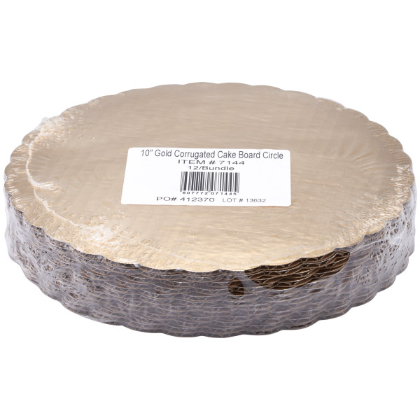 10" Round Gold Cake Board