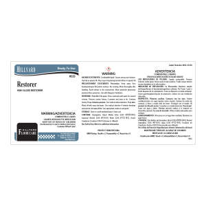 Hillyard, Label RTU 539 Restorer