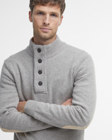 Essential Elbow Patch Jumper Stone