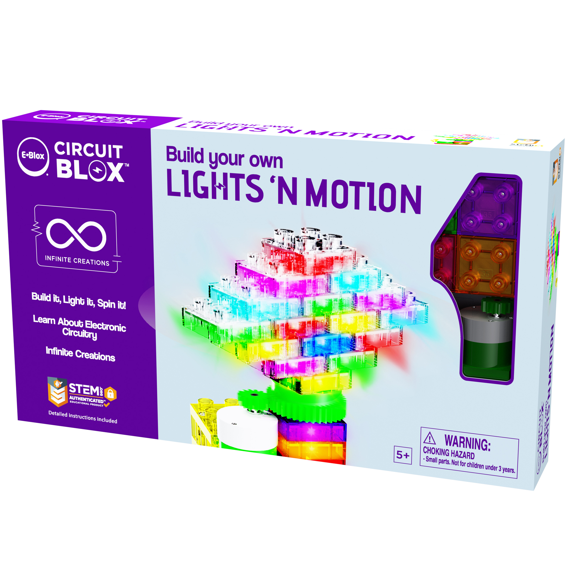 E-Blox Circuit Blox Single Student Set, Lights 'N Motion Geared Motor image number null