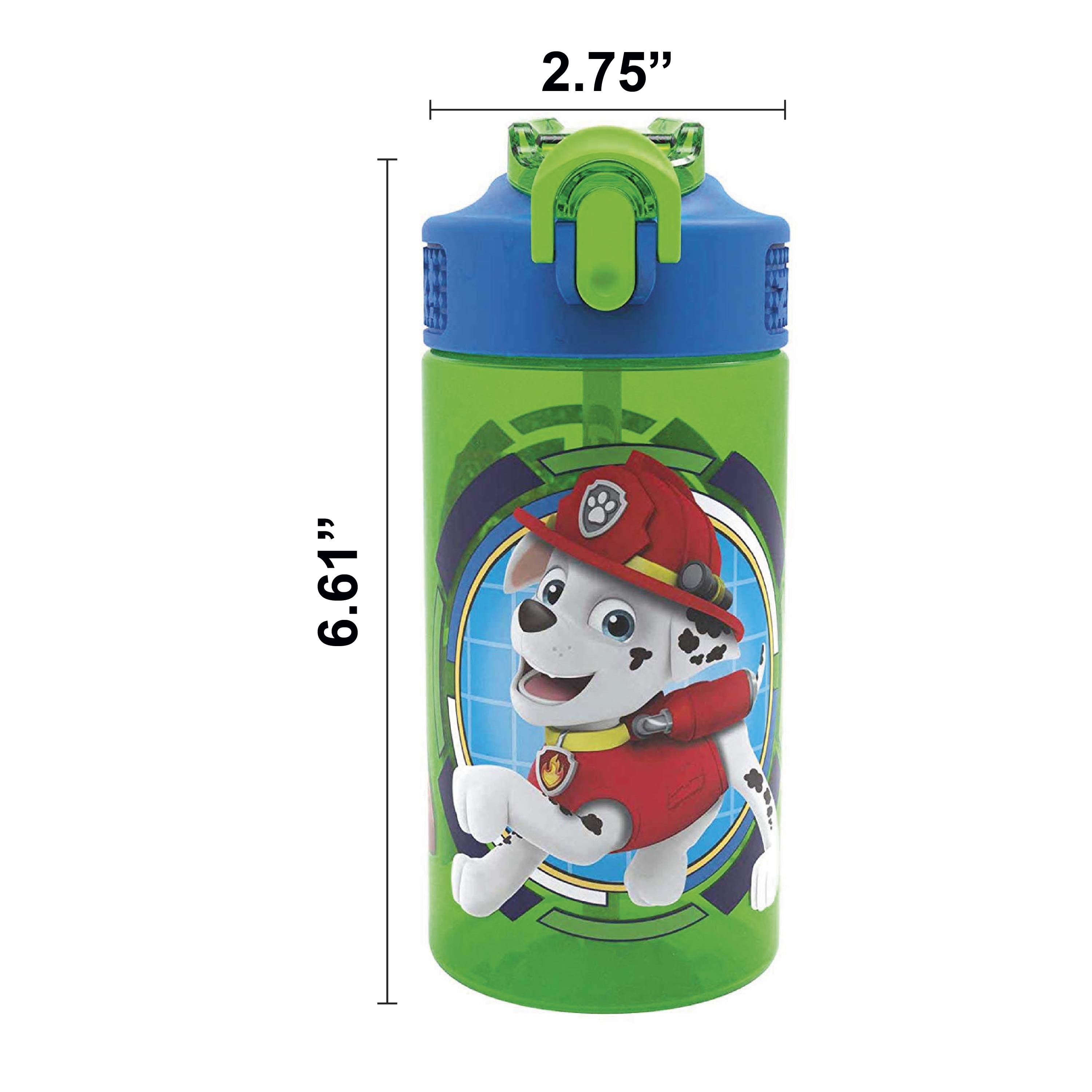 Paw Patrol 16 ounce Reusable Plastic Water Bottle with Straw, Rocky, Rubble & Chase slideshow image 6 Paw Patrol 16 ounce Reusable Plastic Water Bottle with Straw, Rocky, Rubble & Chase slideshow image 6