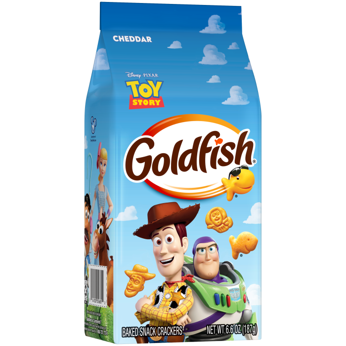 Goldfish® Toy Story Cheddar Baked Snack Crackers, 6.6 oz, bag - Left Angle Image