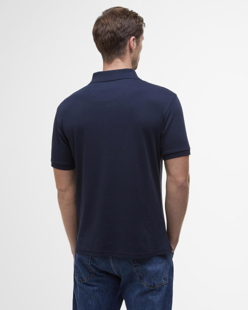 Drayton Linen Tailored Polo Shirt Classic Navy