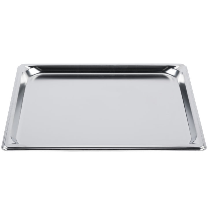 Two-thirds-size ¾-inch-deep Super Pan V® stainless steel steam table pan