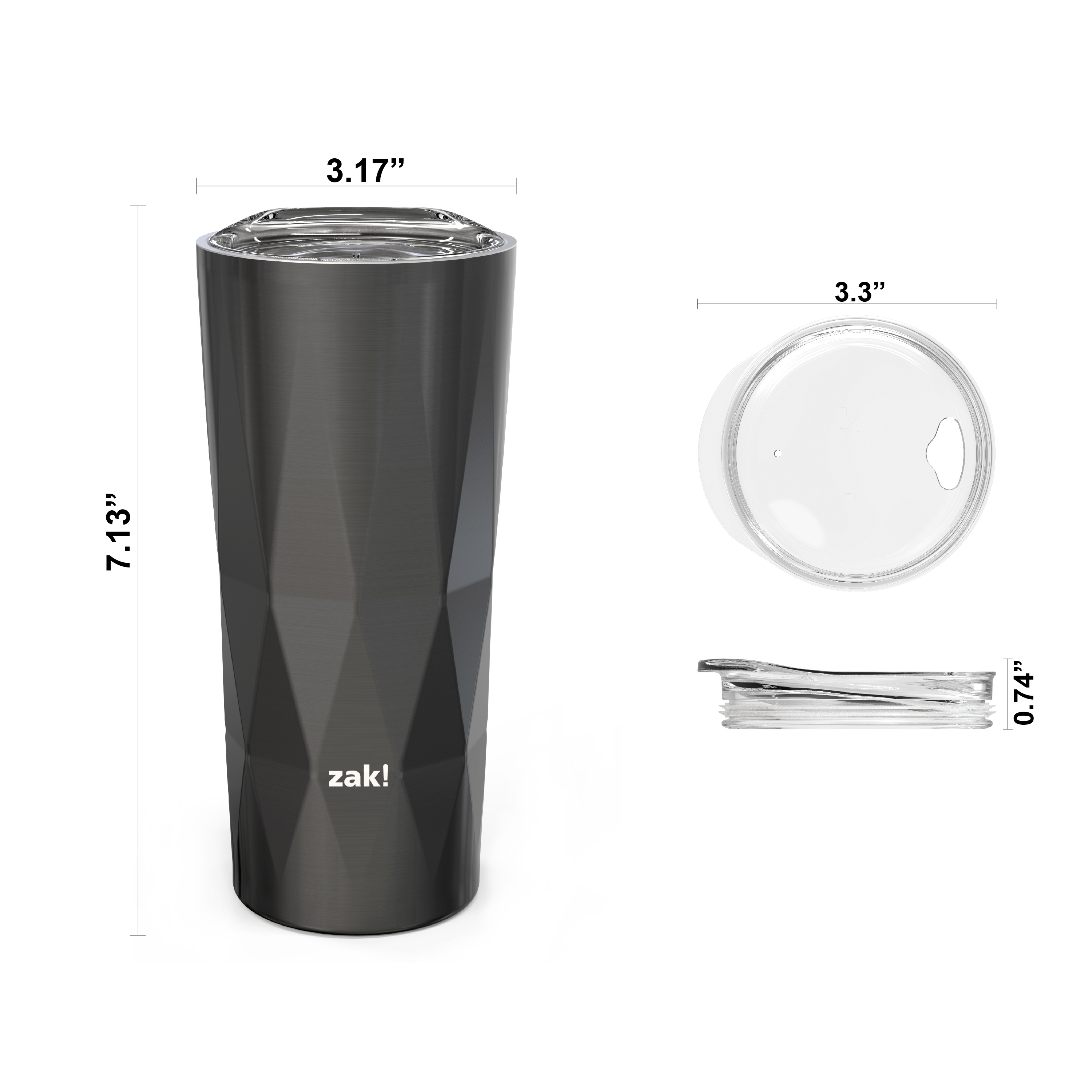 Fractal 16 ounce Vacuum Insulated Stainless Steel Pint Glass, Black slideshow image 2 Fractal 16 ounce Vacuum Insulated Stainless Steel Pint Glass, Black slideshow image 2