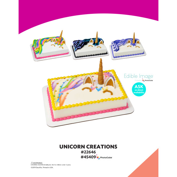 Unicorn Creations The Magic of Cakes® PhotoCake® Enhanced Background and Icing Page