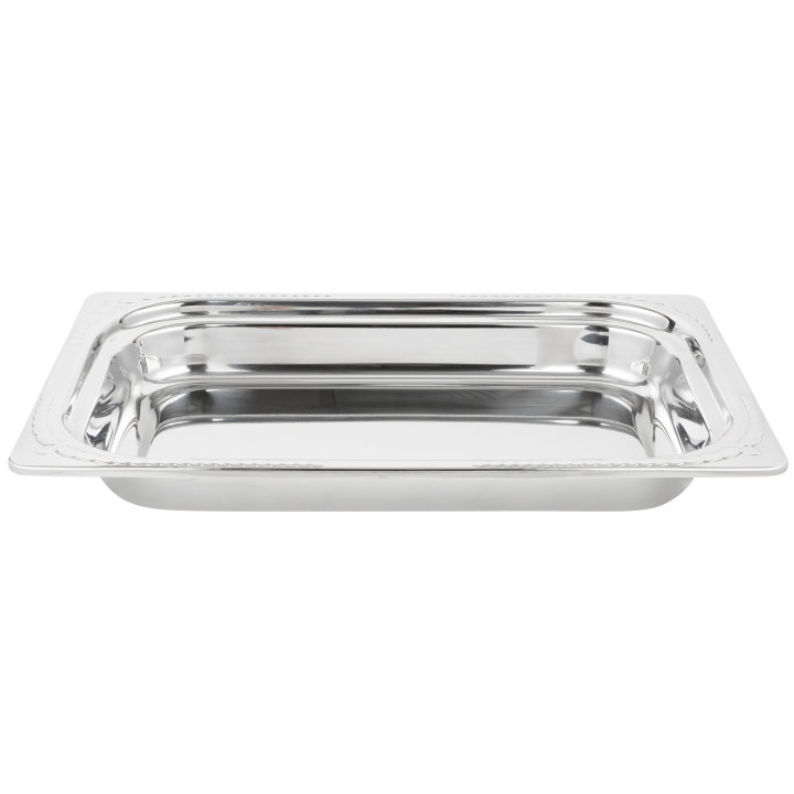 Full-size 2 ½-inch-deep Miramar® stainless steel decorative pan
