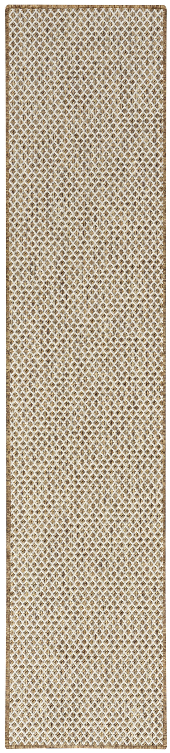 Nourison Courtyard 2'2" x 10' Jute Ivory Modern Rug