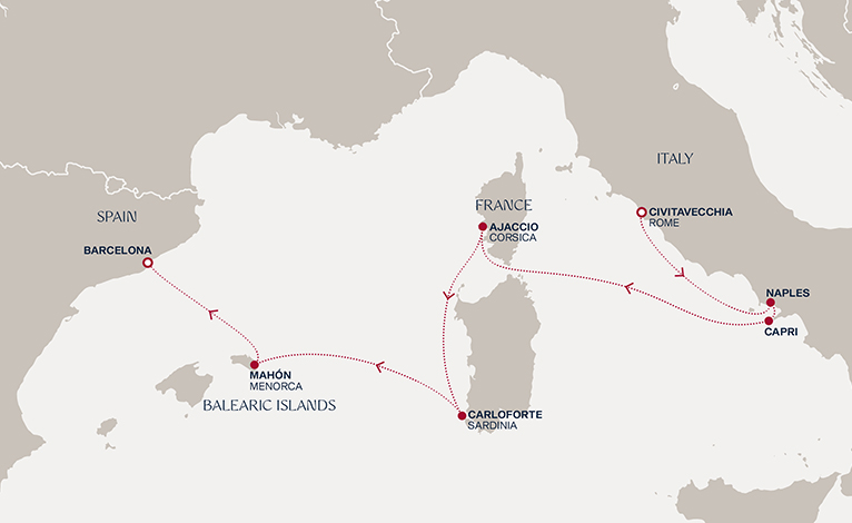Itinerary map