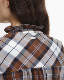 Violet Check Long-Sleeved Shirt 