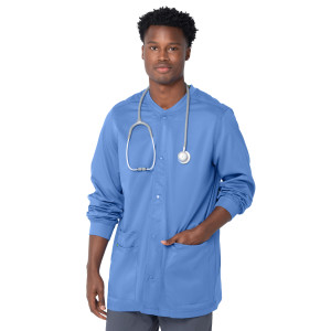 Landau ProFlex Scrub Jacket for Men: Modern Tailored Fit, 2-Way Stretch, 3 Pockets, Warm-Up Medical Scrubs 3170-