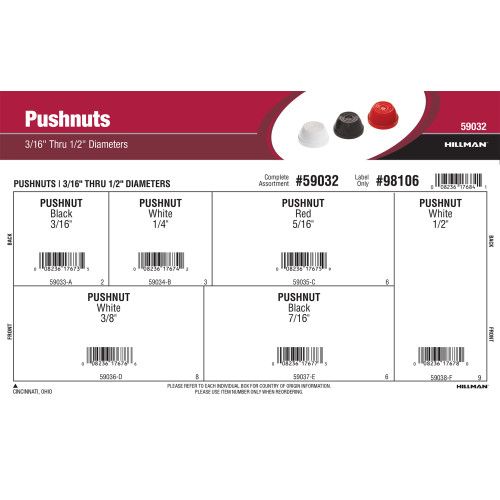 Push Nuts Assortment (3/16