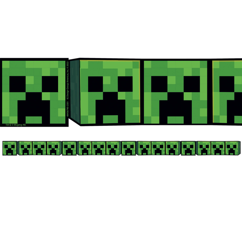 Minecraft Creeper Lineup Wide Trim, 37 Feet