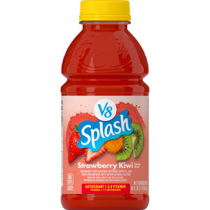 V8 Splash® Strawberry Kiwi Flavored Juice Beverage, 16 fl oz Bottle (12 Pack)