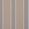 Vertical striped wallpaper: wide beige panels alternating with narrow taupe bands and thin white pinstripes; running vertically and covering a wall as a muted, softly lit interior backdrop.
