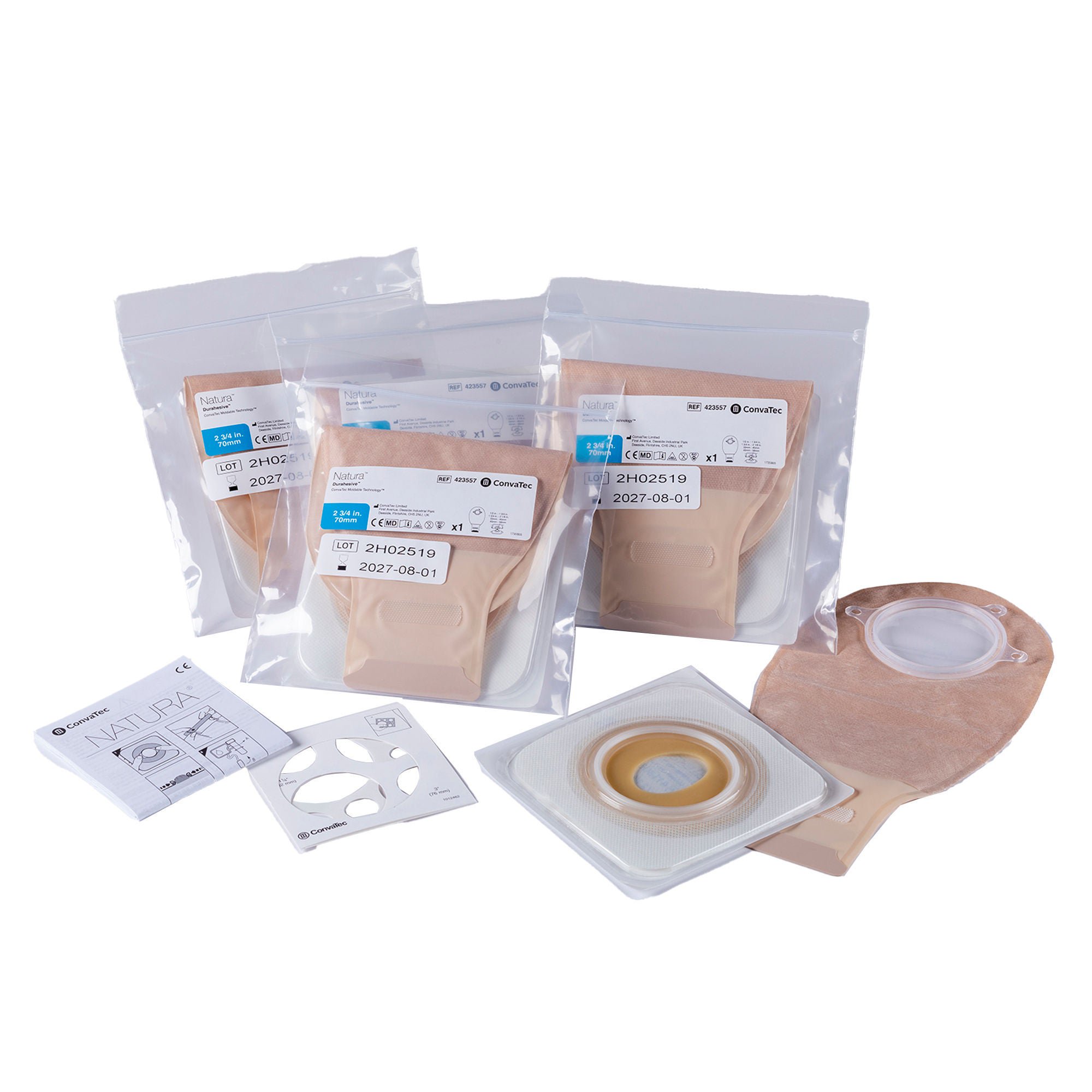 ConvaTec POST OP KIT, OSTOMY INVISICLOSE DURAHESIVE CMT 70MM (5/BX)