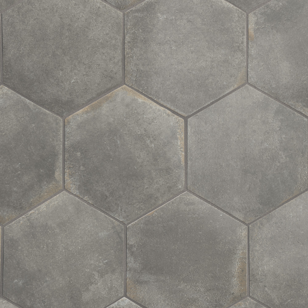 D’Anticatto Hex Notte 11 in. x 12-3/4 in. Porcelain Floor and Wall Tile