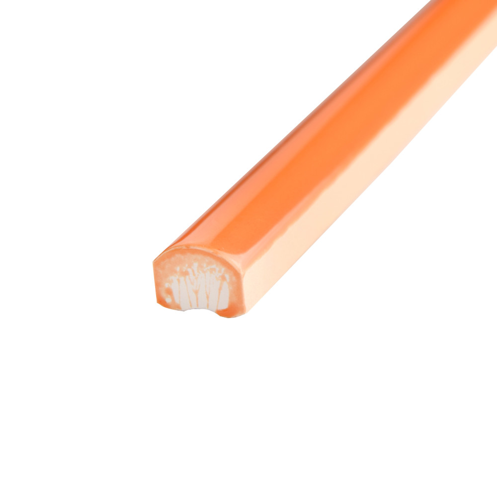 Twist Orange Sunset 1/2 in. x 11-3/4 in. Ceramic Wall Trim