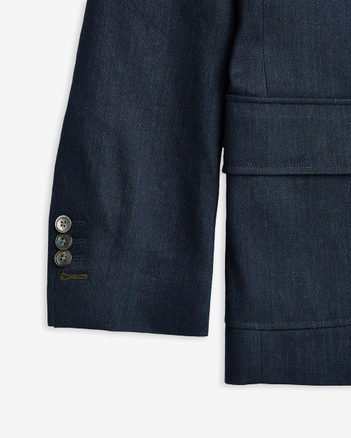 Linen Twill Blazer Classic Navy