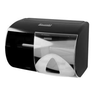 Hillyard, Double Roll, Standard Bath Tissue Dispenser, Black
