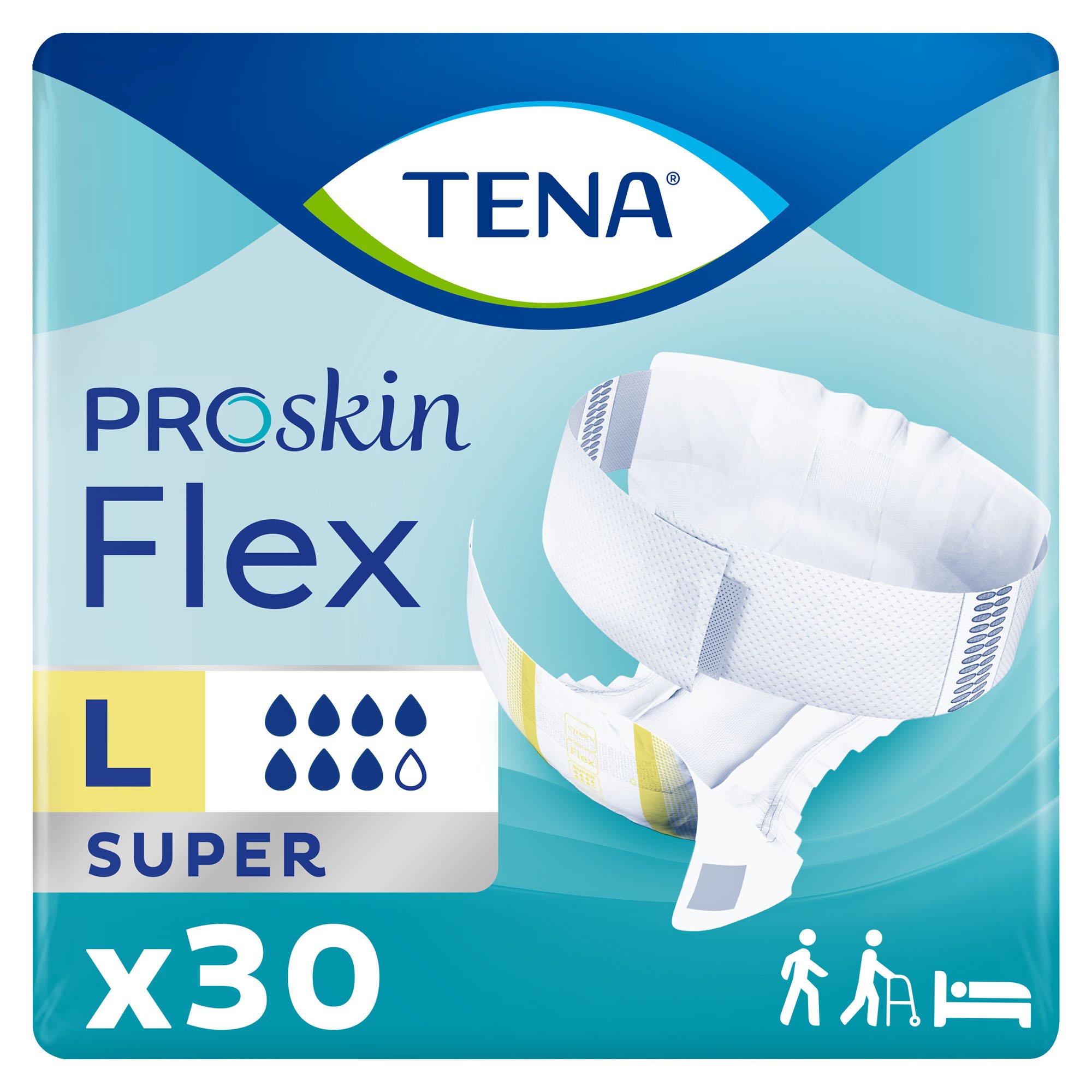 Tena Flex Super Belted Incontinence Briefs, Large MK 718448