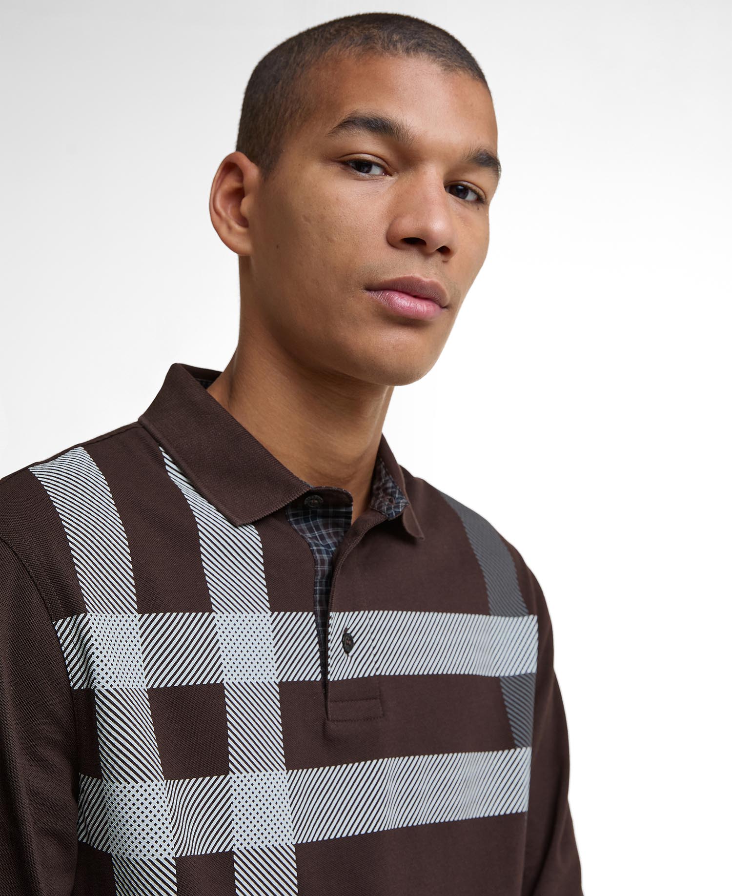 Blaine Tartan Long-Sleeved Polo Shirt image number 3