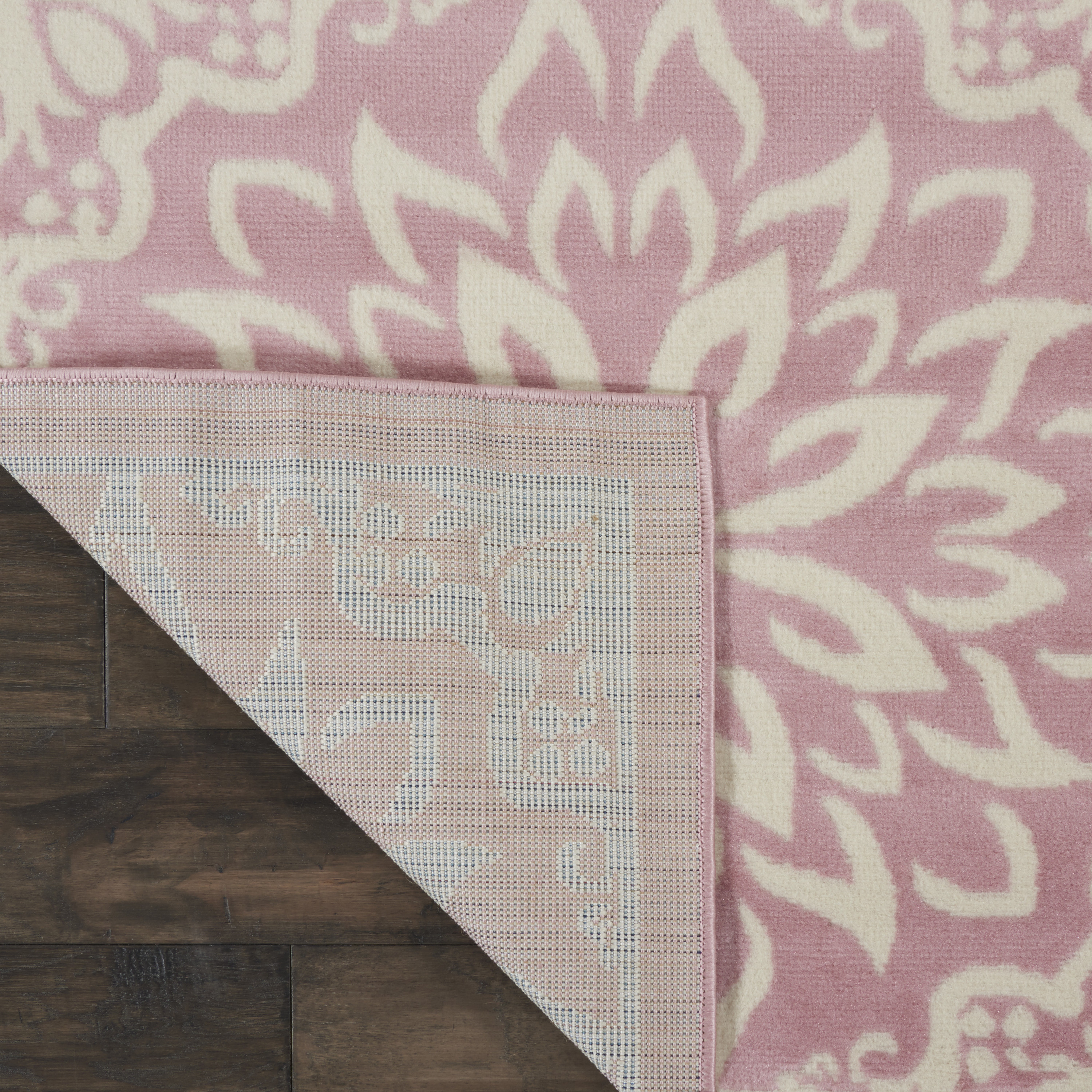 Nourison Jubilant 7'10" x 9'10" Ivory Pink Farmhouse Indoor Rug