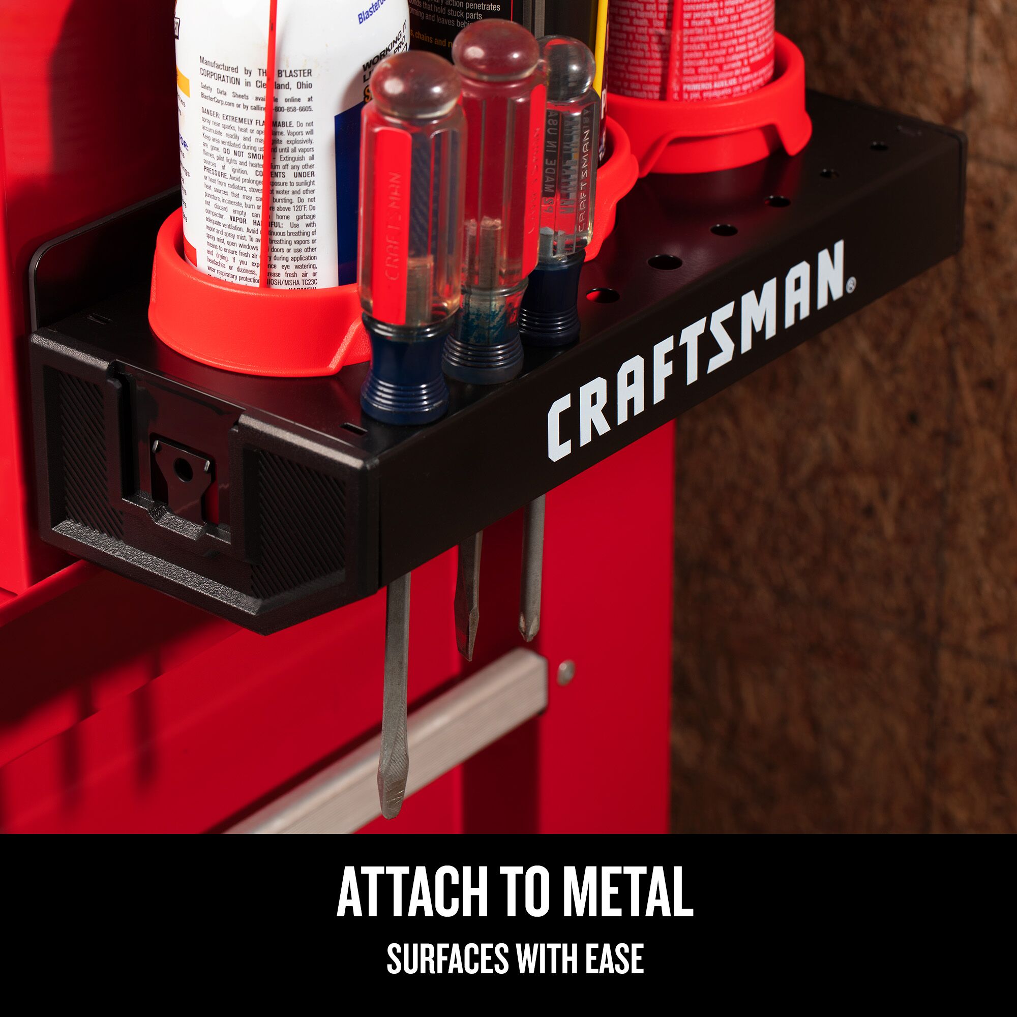 Graphic of CRAFTSMAN Accessories: Metal Storage highlighting product features