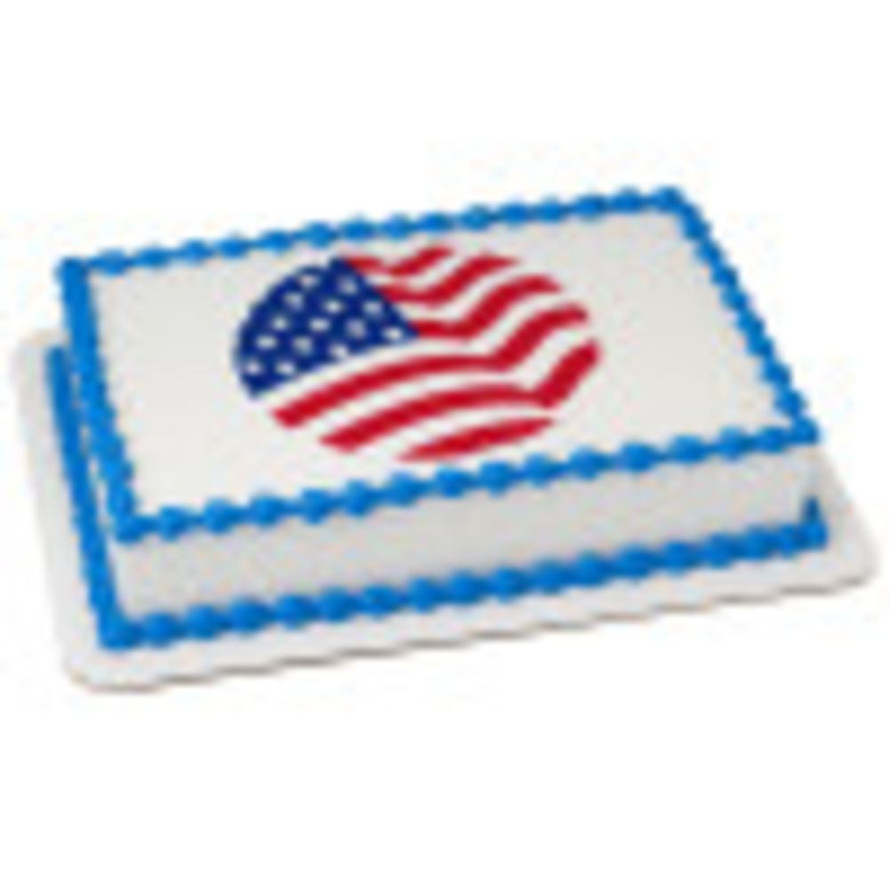 Image Cake American Flag Round