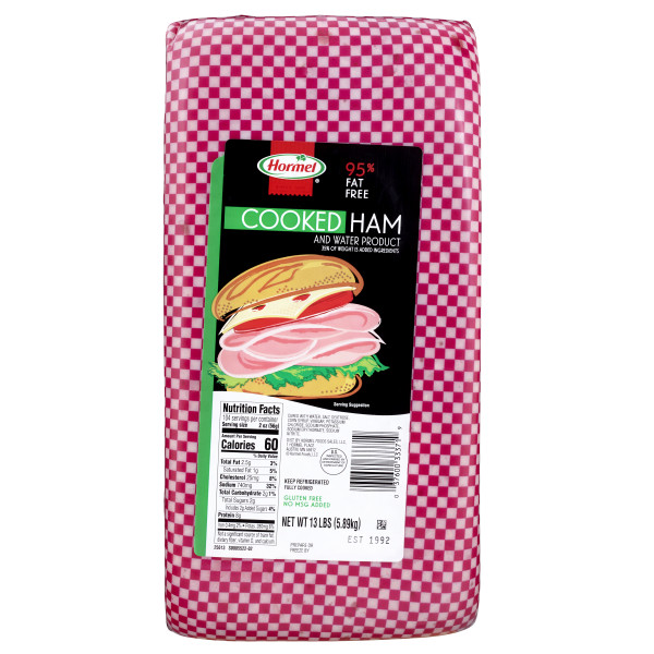 HORMEL(r) Cooked Ham & Water, 35%, 4/13 lb . C1N1 - Front No Plunge In Package (Hi Res)