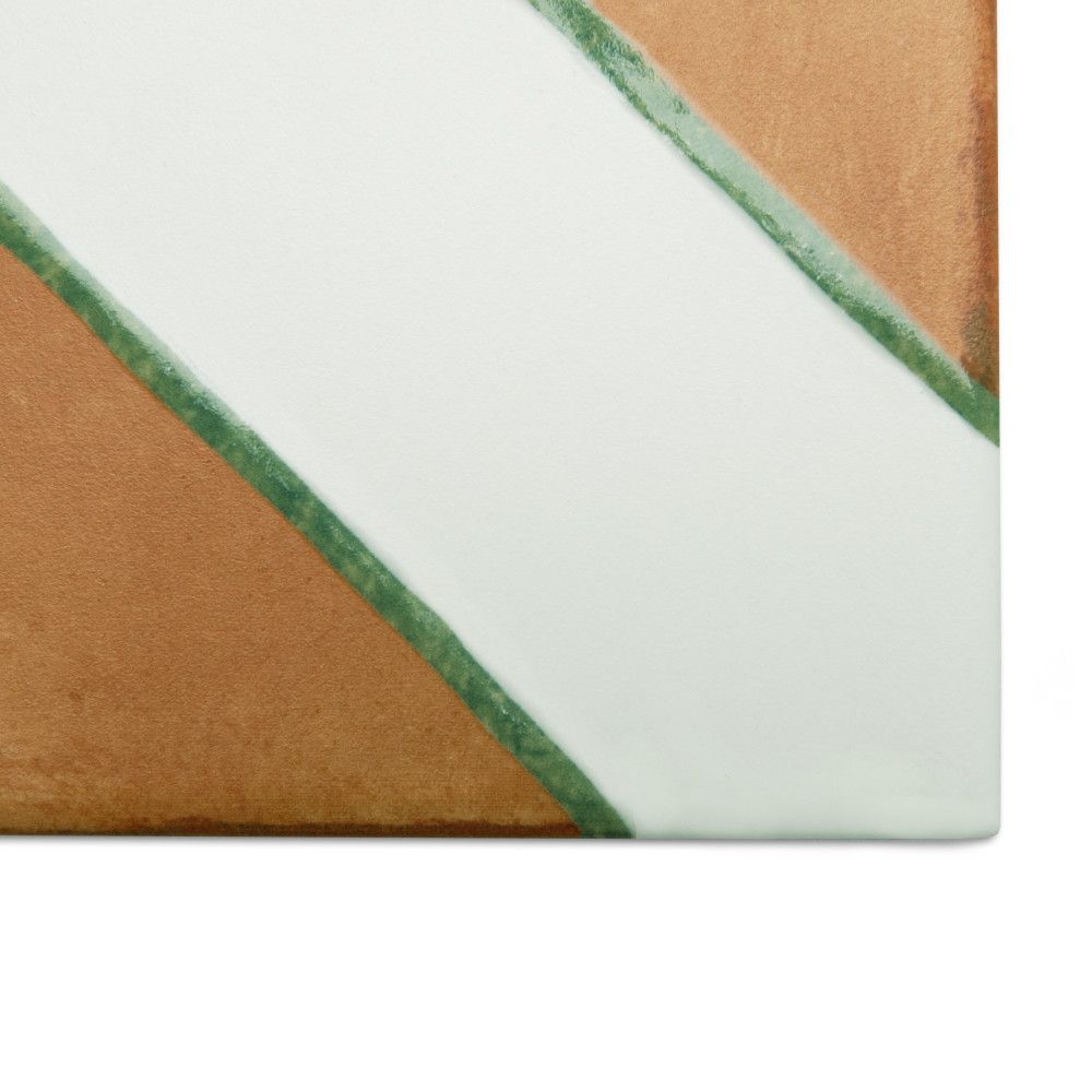 Sentier des Ocres Treillis Green 7-7/8 in. x 7-7/8 in. Porcelain Floor and Wall Tile