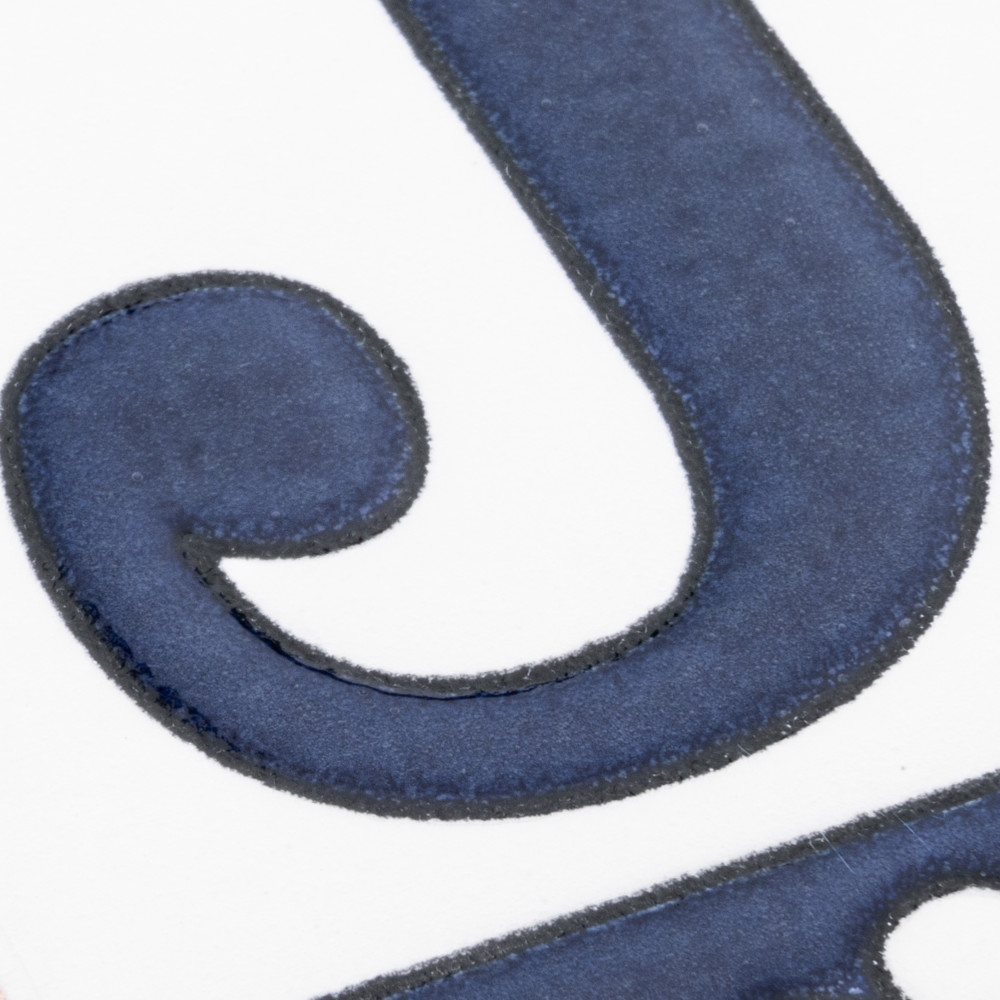 Sevillano Flora Address Letters J 2-1/8 in. x 4-3/8 in. Ceramic Wall Trim