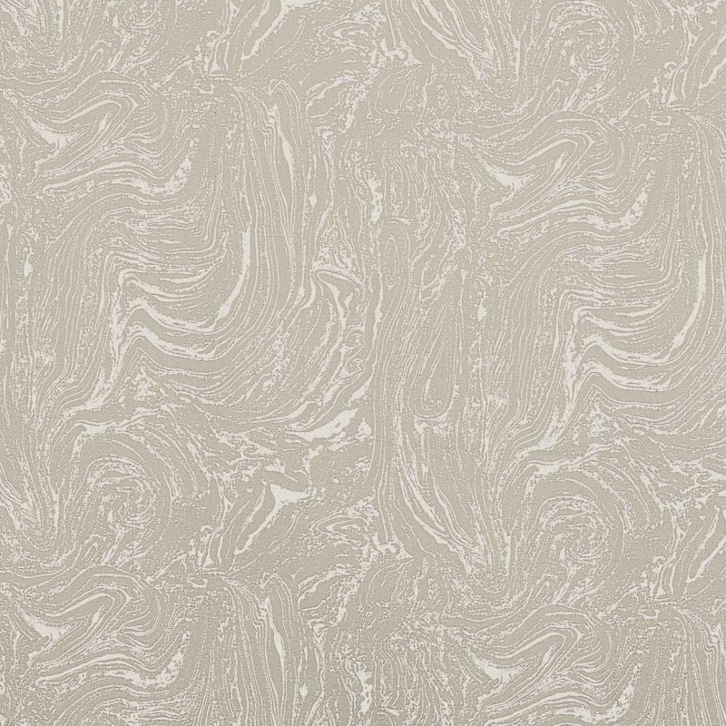 Beige marbled textured wallpaper with swirling white veins, covering a vertical wall in a repeating pattern; neutral-toned interior surface under soft, even lighting.