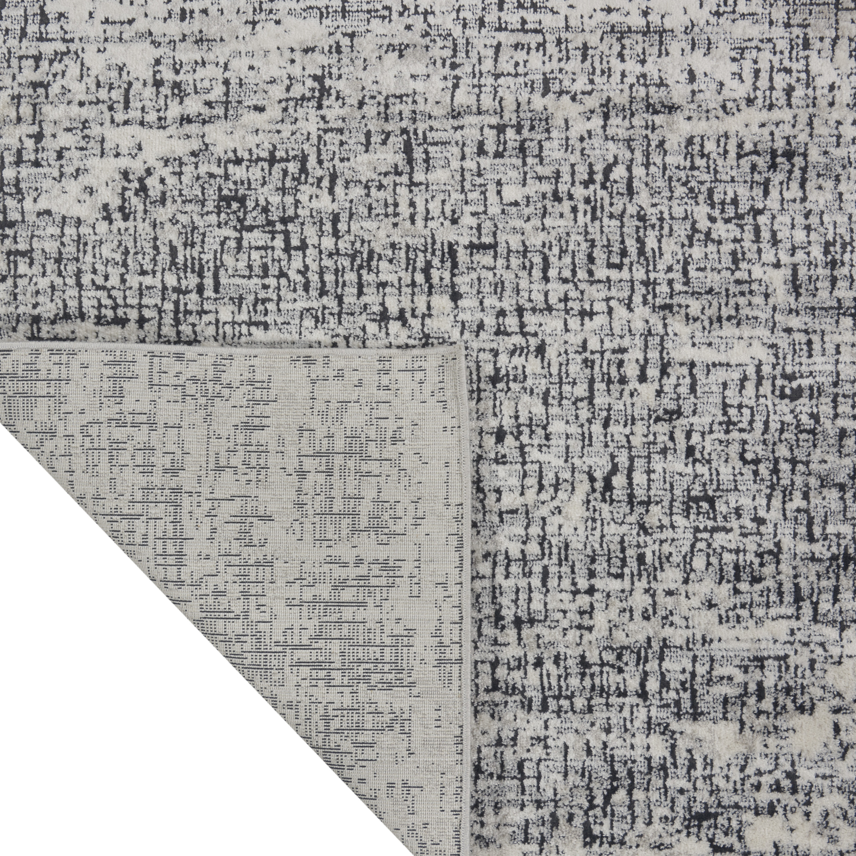Calvin Klein CK970 Vapor 2'2" x 3'9" Ivory Black Modern Indoor Rug