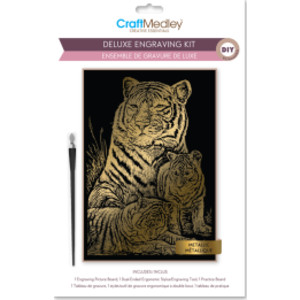 Deluxe Engraving Art Kit, Tiger Family Design