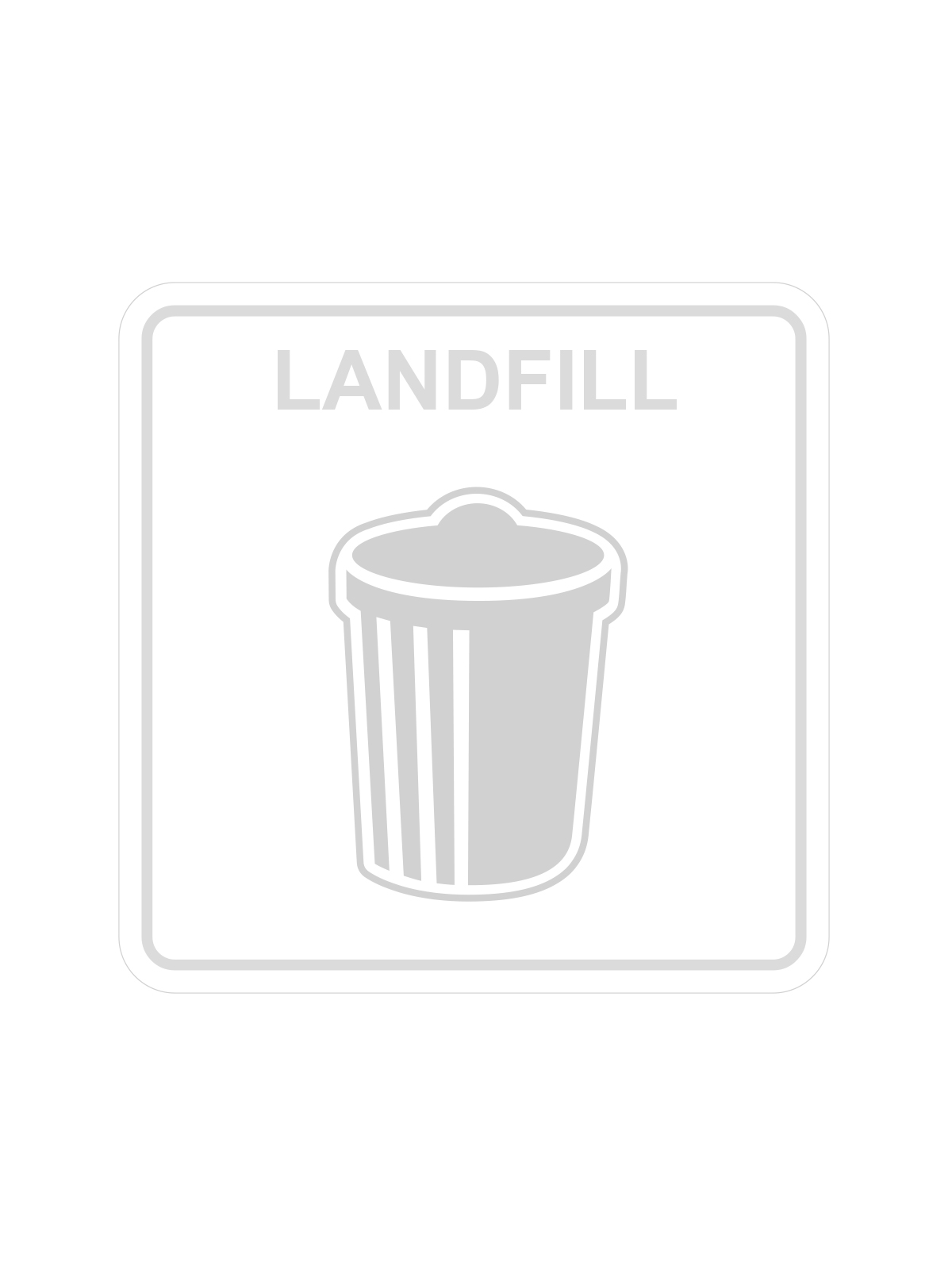 WASTE WATCHER – Label – Landfill – Clear-White