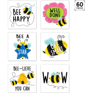 Bees Rewards Stickers, 1-1/2", Pack of 60