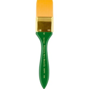 Lauren Flat Wash Brush, Synthetic Bristles, Short Handle Watercolor Paintbrush, Evergreen, Size 1/2 inch, 1 Count