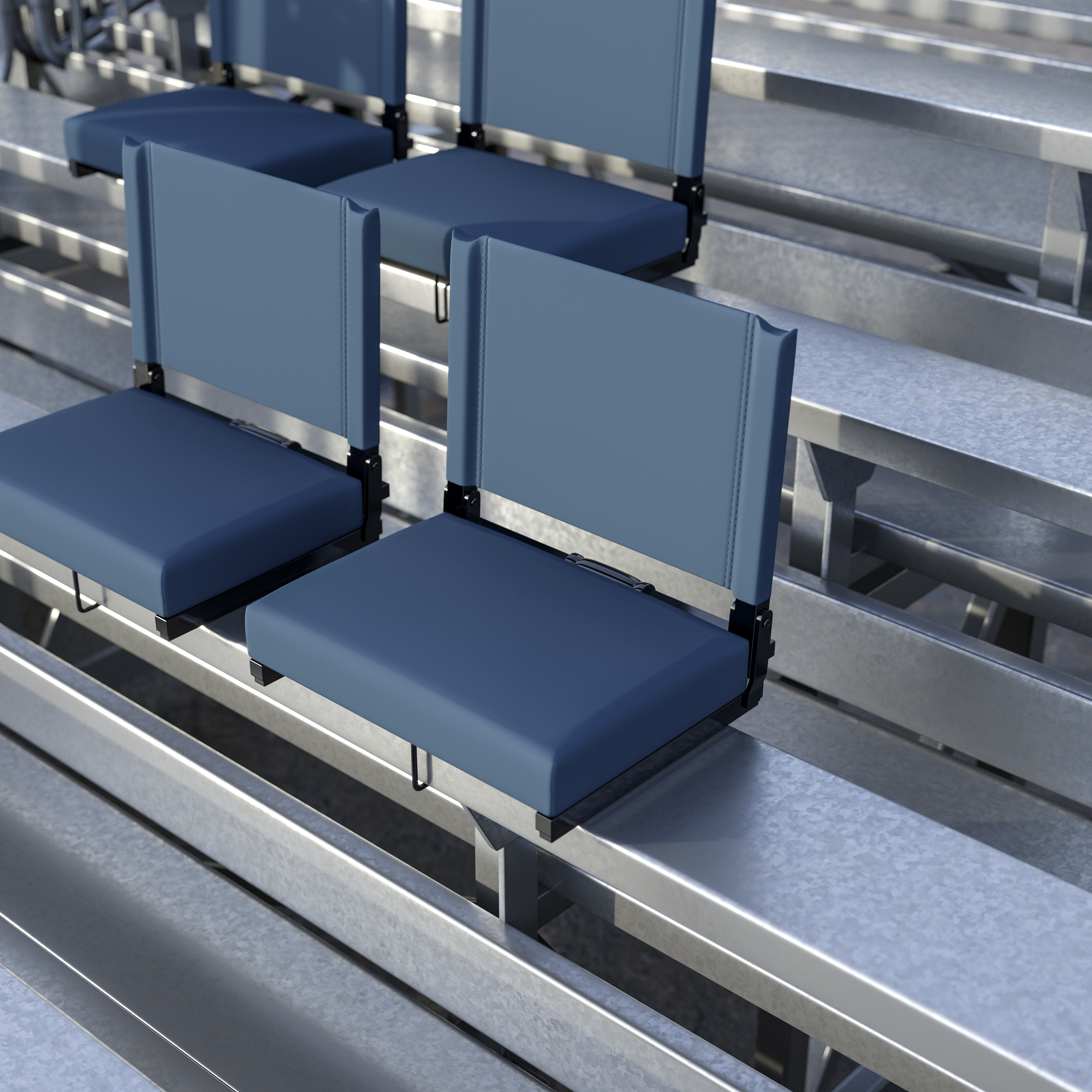 Juego de 2.500 lb. Silla de estadio ligera clasificada con asiento ultra acolchado, azul marino... - Imagen 165 de 175
