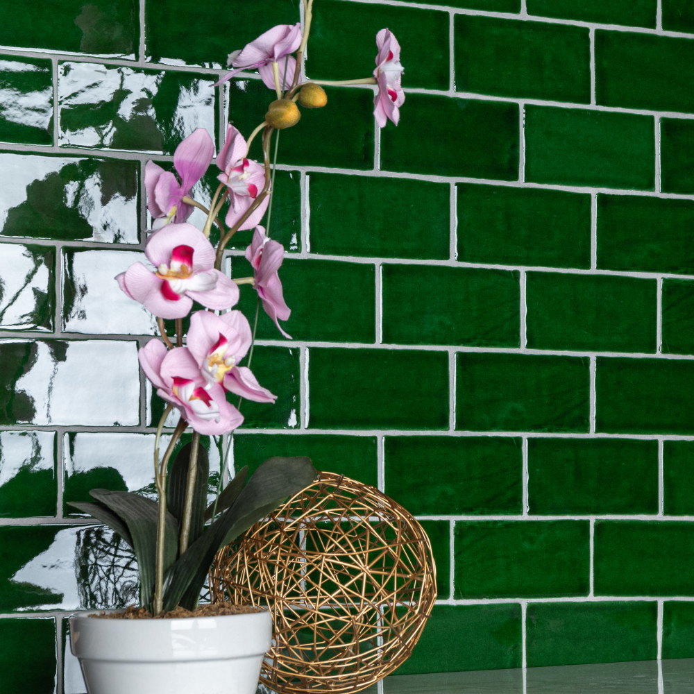 Viva Antic Verde 3 in. x 6 in. Ceramic Wall Tile