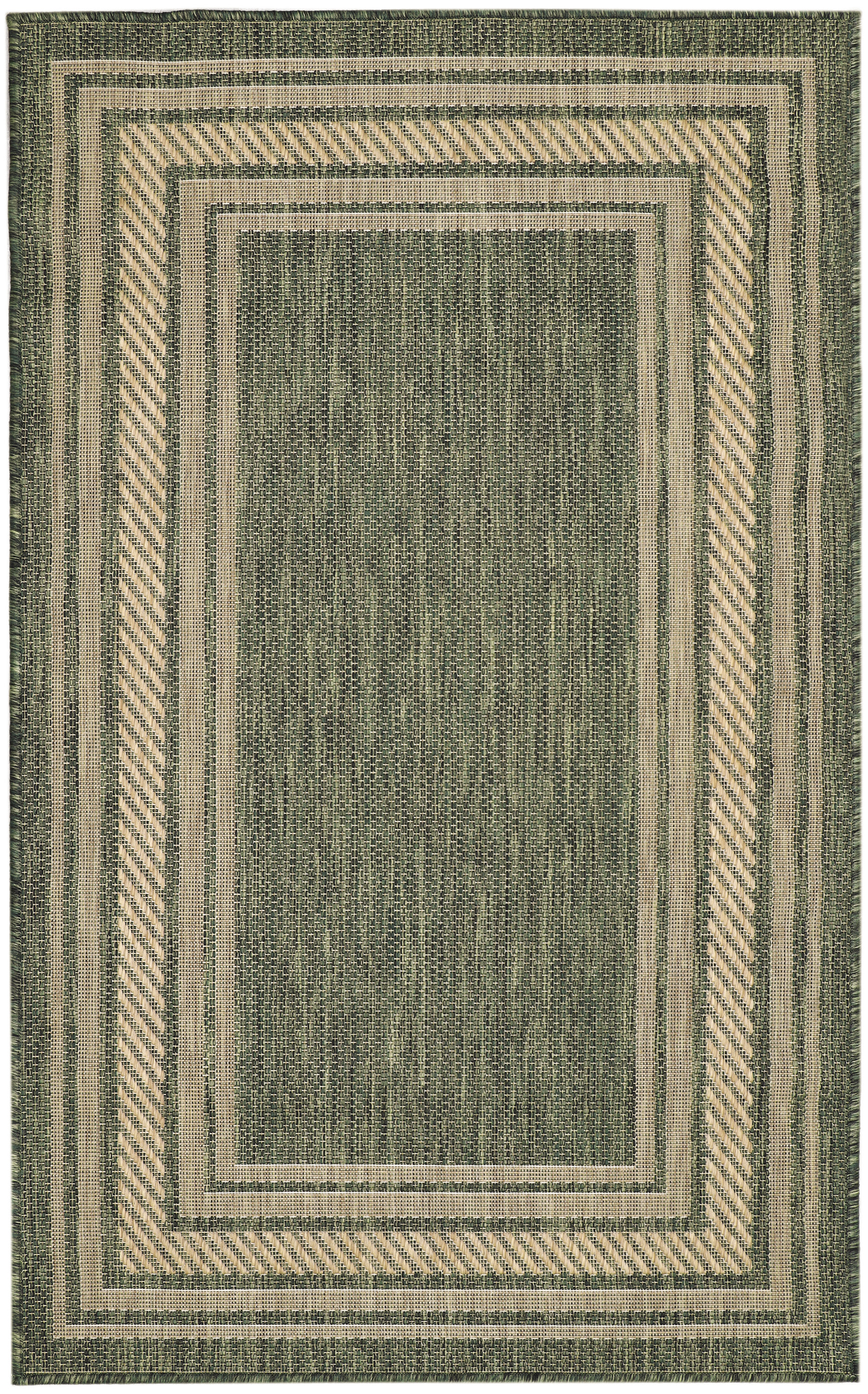 Nourison Horizon Indoor/Outdoor 3' x 5' Green Modern Rug