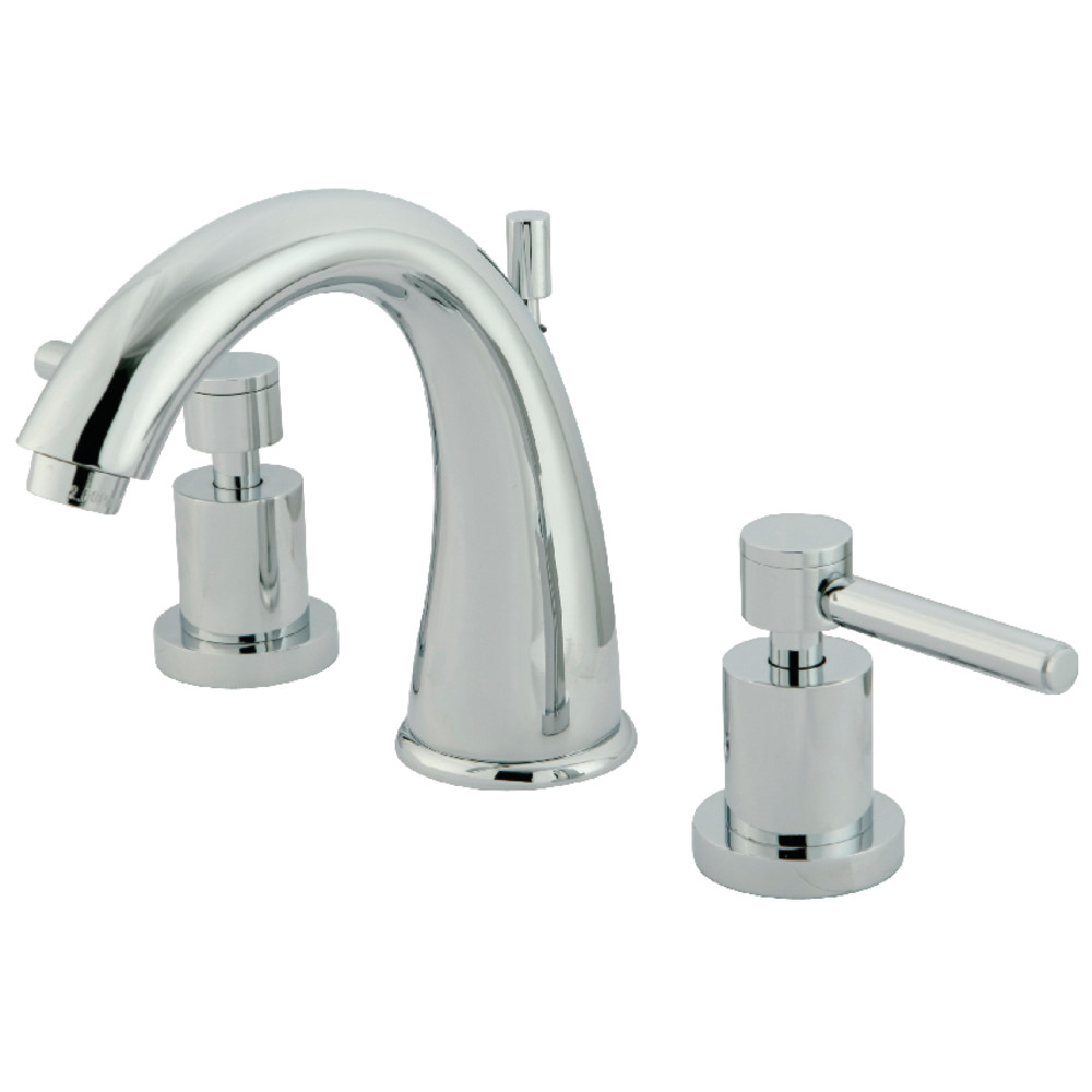 Widespread Bathroom Faucet with Brass Pop-Up, Polished Chrome with 7 Finish Options