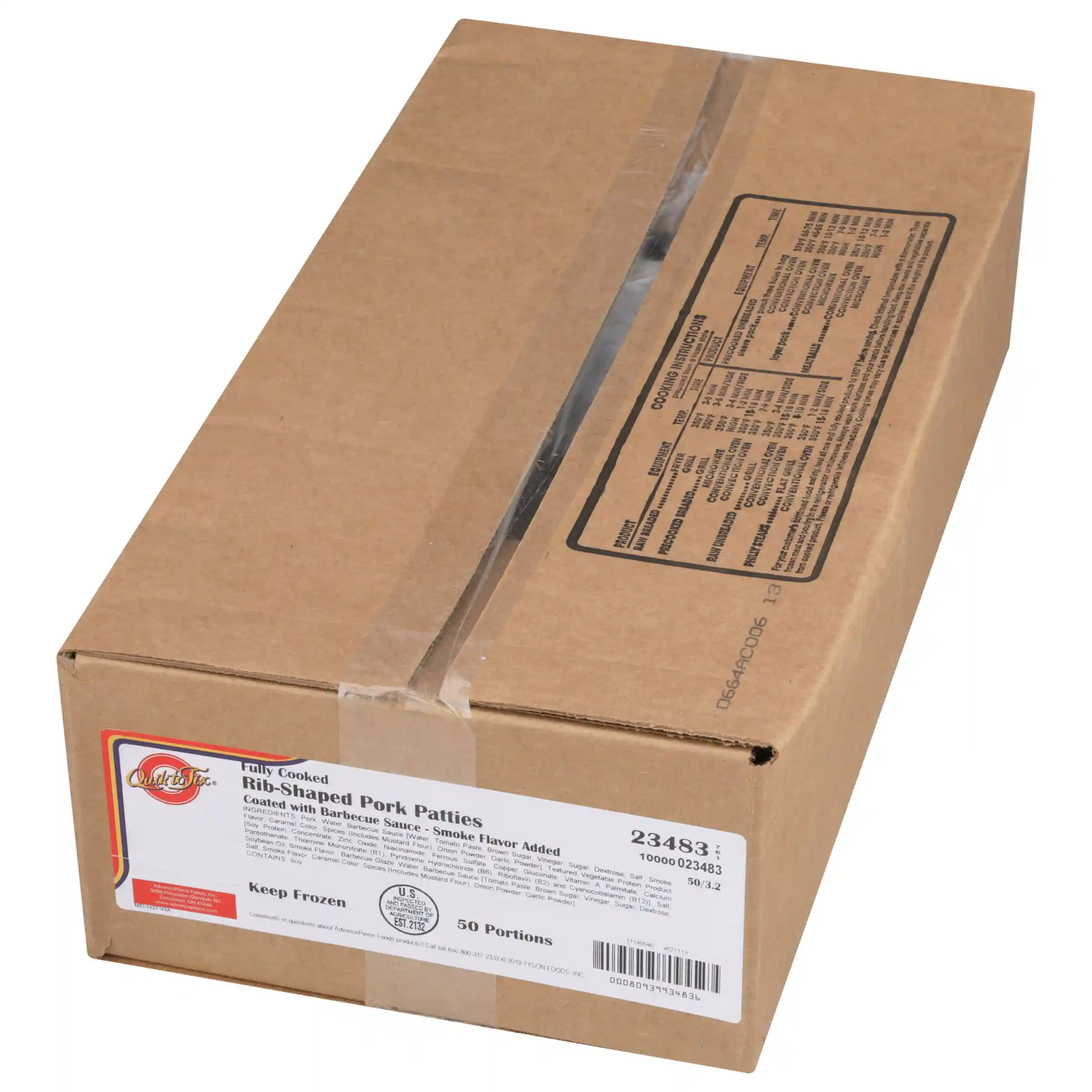Quik-To-Fix® Fully Cooked Rib-Shaped Pork Patties, Coated with BBQ Sauce_image_5