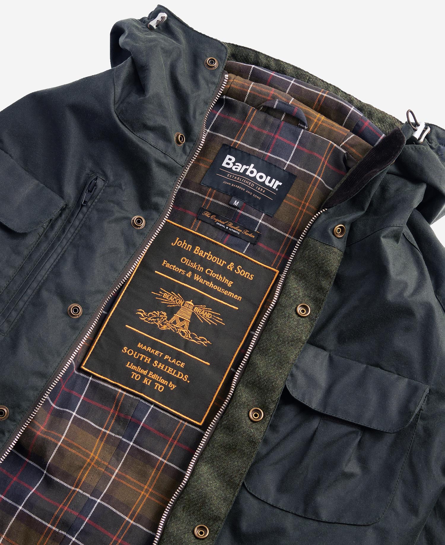 Barbour x TO KI TO Bicycle Waxed Jacket image number 7